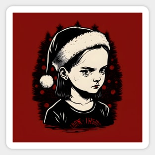 Christmas Wednesday Addams Sticker